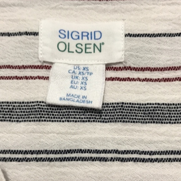 SIGRID OLSON Striped Button Down Tunic Size Extra Small - Picture 6 of 7